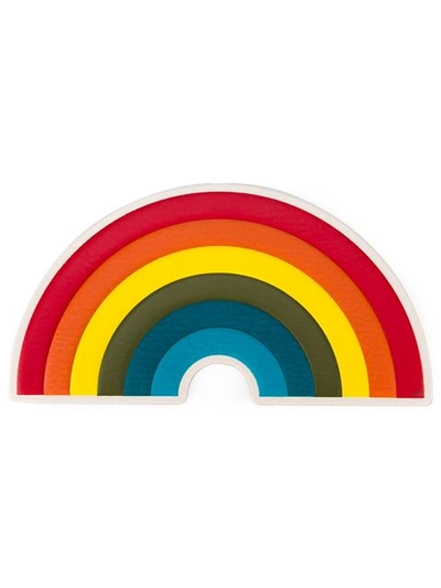 Shop Anya Hindmarch 'rainbow' Sticker In Red