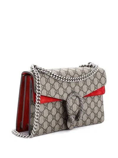 Pre-owned Gucci Dionysus Bag Gg Coated Canvas Small Shoulder Bag In Neutral