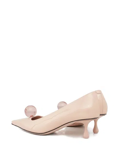 Jimmy Choo 50mm Orb Sphere Leather Pumps In Neutral