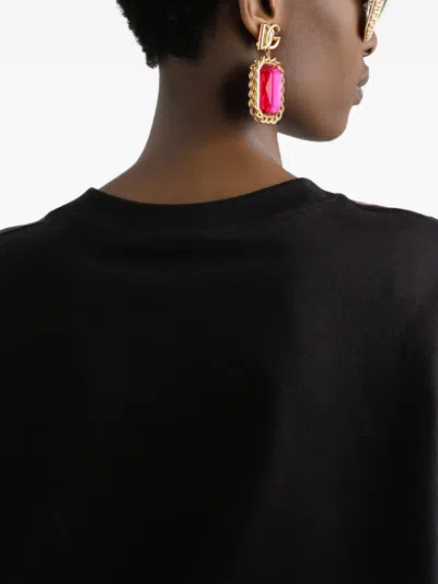 Dolce & Gabbana Cotton-silk T-shirt In Animal Print