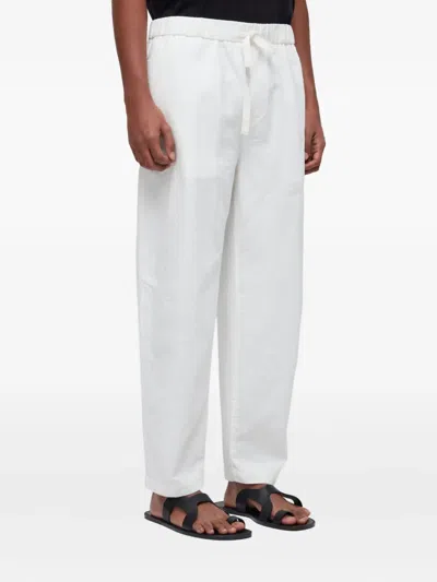 Osklen Drawstring Cotton Trousers In White