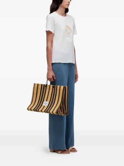 Osklen Shell-print Raw-edge T-shirt In White