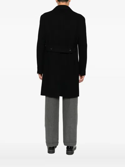 Tagliatore Arden Double-breasted Coat In Black
