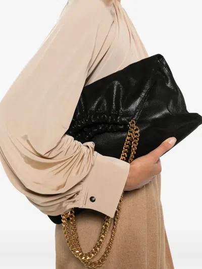 Stella Mccartney Medium Falabella Chain Shoulder Bag In Black