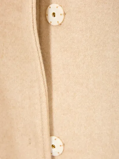 Max Mara Buckled Chaquetón Jacket In Brown