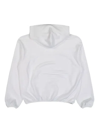 Casablanca Logo-detail Long-sleeve Hoodie In White
