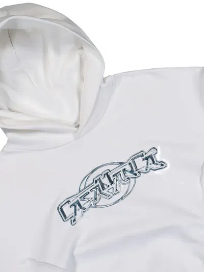 Casablanca Logo-detail Long-sleeve Hoodie In White