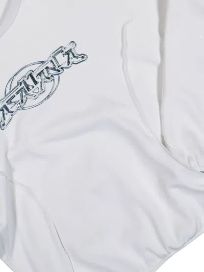 Casablanca Logo-detail Long-sleeve Hoodie In White
