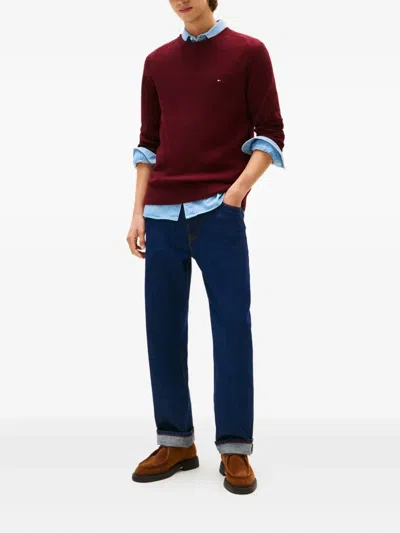 Tommy Hilfiger Logo Sweater In Red