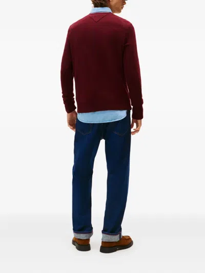 Tommy Hilfiger Logo Sweater In Red