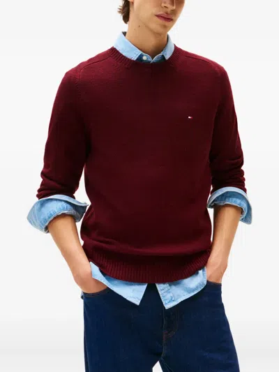 Tommy Hilfiger Logo Sweater In Red