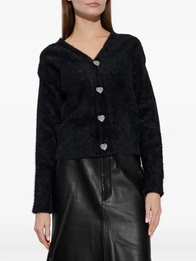 Balenciaga Heart-embellishment Cardigan In Black