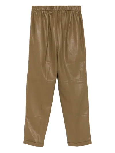 Mes Demoiselles Elasticated-waist Trousers In Brown