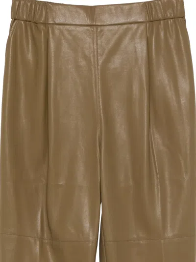 Mes Demoiselles Elasticated-waist Trousers In Brown