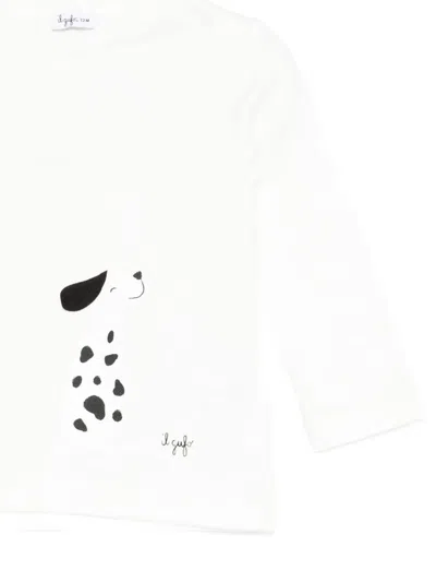 Il Gufo Long-sleeve Graphic T-shirt In White