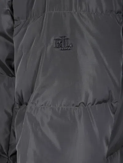 Ralph Lauren Hooded Padded Coat In Gray