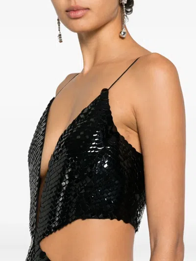 Monot Sequin Cutout Maxi Dress In Black