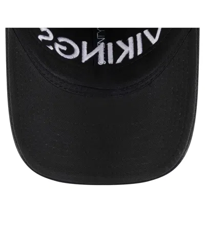New Era Women's Black Minnesota Vikings Cece 9twenty Adjustable Hat In Black