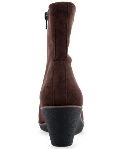 Aerosoles Women's Binnie Wedge Bootie In Brown