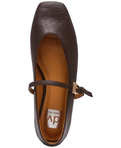 Dv Dolce Vita Women's Fabes Buckle Mary Jane Flats In Brown