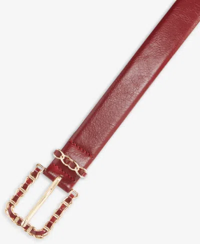 Inc International Concepts Laced-chain-buckle Belt, Macy's Exclusive In Brown