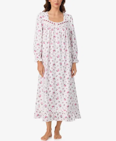 Eileen West Women's Cotton Flannel Long Sleeve Ballet Nightgown In Multi