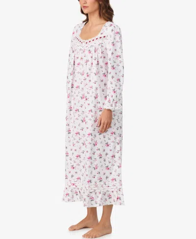 Eileen West Women's Cotton Flannel Long Sleeve Ballet Nightgown In Multi