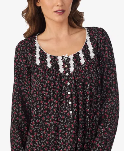 Eileen West Women's Long Sleeve Short Nightgown In Brown