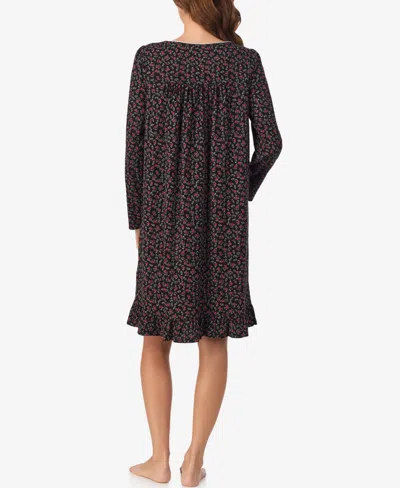 Eileen West Women's Long Sleeve Short Nightgown In Brown