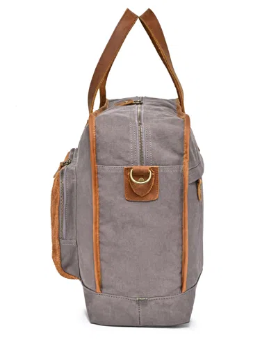 Tsd Brand Valley Oak Convertible Weekender Duffle Bag In Gray