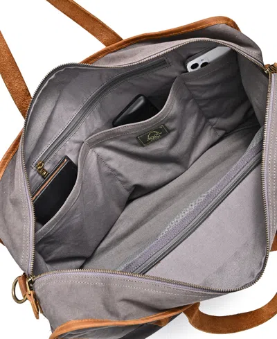 Tsd Brand Valley Oak Convertible Weekender Duffle Bag In Gray