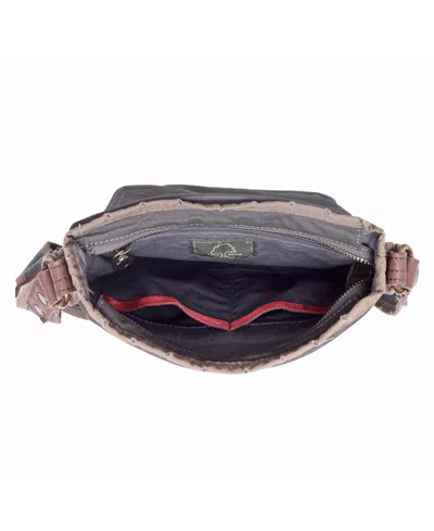 Tsd Brand Lake Toya Crossbody Bag In Gray
