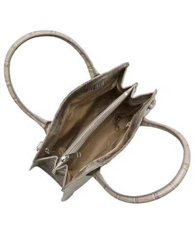 Brahmin Rosetta Small Satchel Bag In Gray