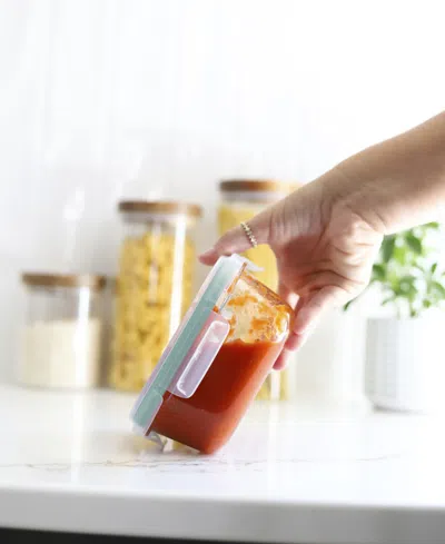 Sedona Kitchen 16-pc. Glass Storage Set With Lid In Green