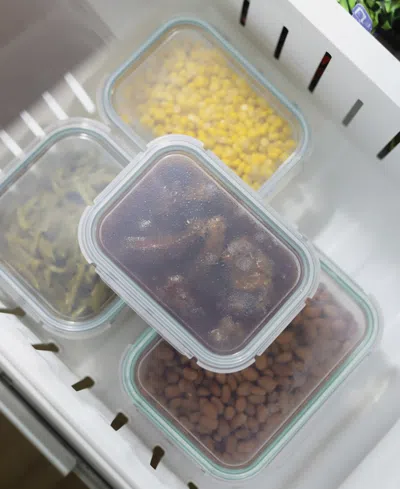 Sedona Kitchen 16-pc. Glass Storage Set With Lid In Green