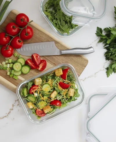 Sedona Kitchen 16-pc. Glass Storage Set With Lid In Green