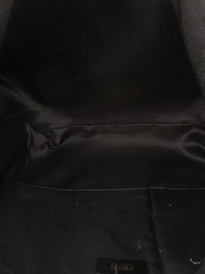 Pre-owned Fendi 2010-2025 Vitello Savana Forever Hobo Shoulder Bag In Black