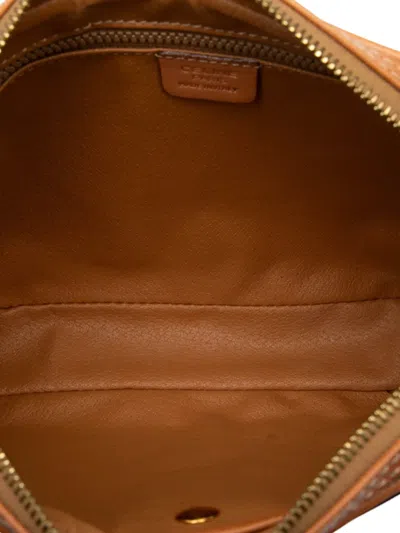 Pre-owned Celine 1992 Macadam Coated Canvas Clutch Bag In Brown
