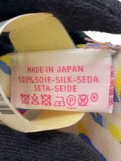 Pre-owned Hermes 2023 Ex Libris Marble Silk Twilly Scarf Scarves In White