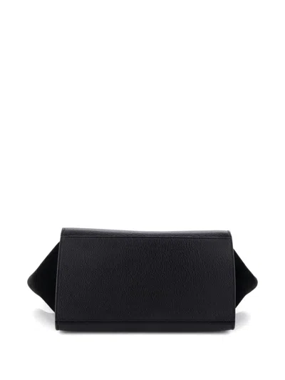 Pre-owned Celine Trapeze Bag Leather Small Satchel In Black