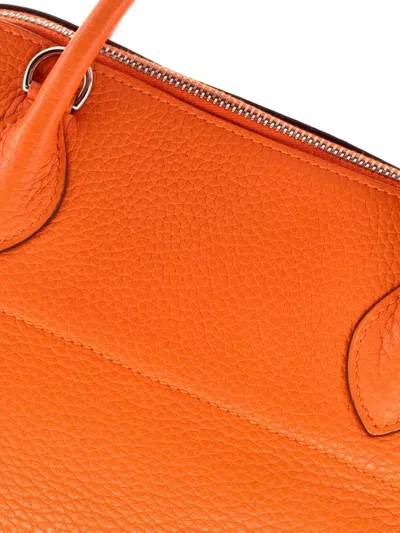 Pre-owned Hermes Bolide Bag Clemence 31 Satchel In Orange