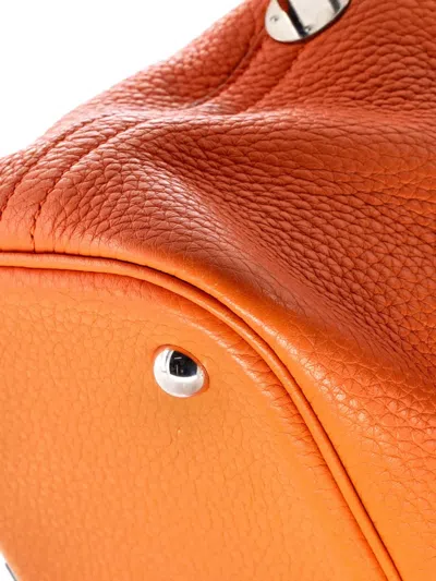 Pre-owned Hermes Bolide Bag Clemence 31 Satchel In Orange