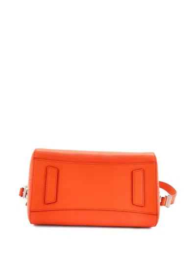 Pre-owned Givenchy Antigona Bag Leather Small Satchel In Orange