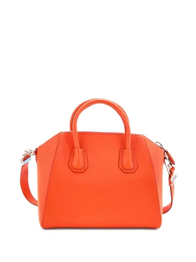 Pre-owned Givenchy Antigona Bag Leather Small Satchel In Orange