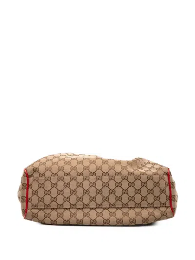 Pre-owned Gucci 2000-2015 Medium Gg Canvas Sukey Tote Bag In Brown