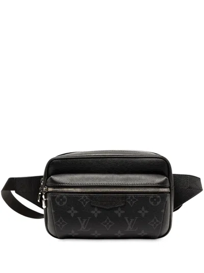 Pre-owned Louis Vuitton 2020 Monogram Taigarama Outdoor Bumbag Belt Bag In Black