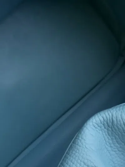 Pre-owned Hermes 2015 Clemence Lindy 30 Shoulder Bag In Blue