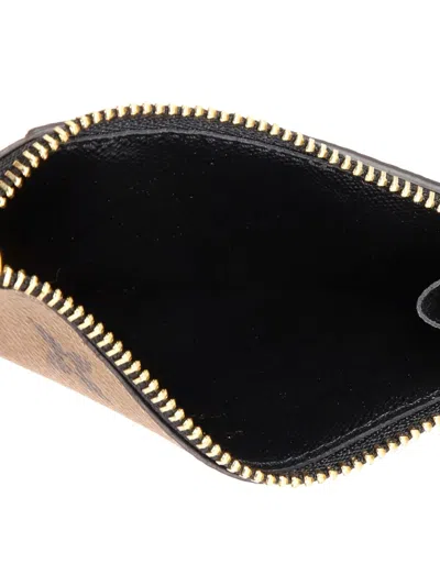 Pre-owned Louis Vuitton Romy Reverse Monogram Canvas Card Holder In Brown