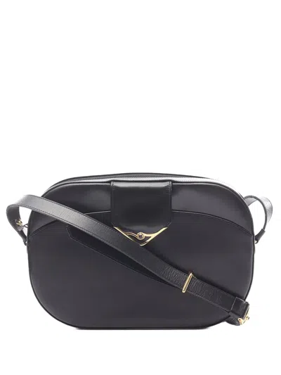 Pre-owned Cartier 2010-2025 Leather Sapphire Line Crossbody Shoulder Bag In Blue