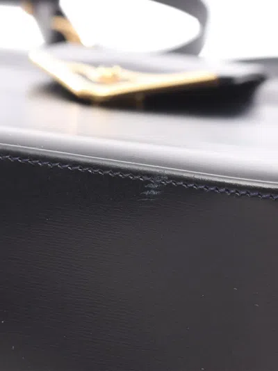 Pre-owned Cartier 2010-2025 Leather Sapphire Line Crossbody Shoulder Bag In Blue